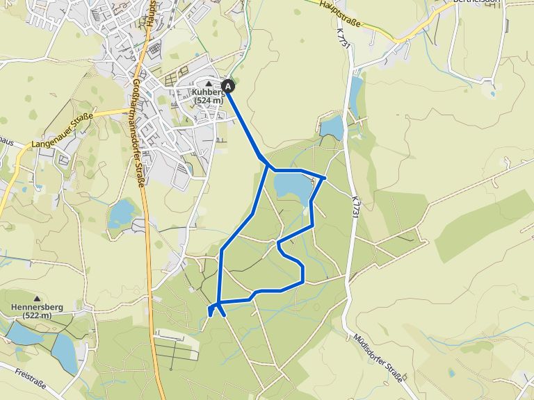 Kohlbach Kunstgraben Erzengler Teich Runde von Kohlenstraße